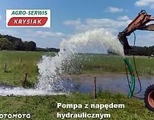 Water pump with hydraulic drive Wasserpumpe mit hydraulischem Antrieb
