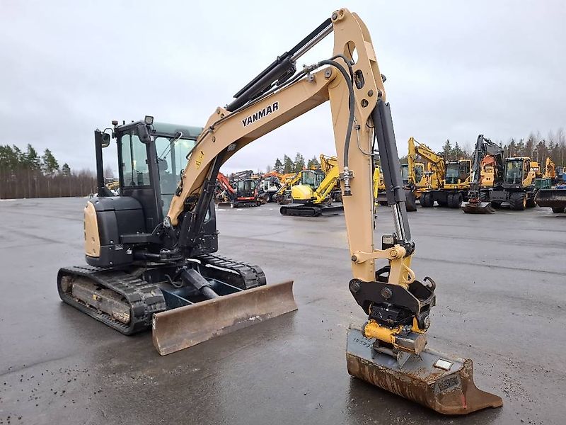Yanmar Vio 57-U / Engcon, kauha, Rasvari,