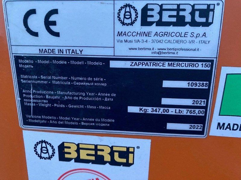 Berti Mercurio 150 Bodenfräse