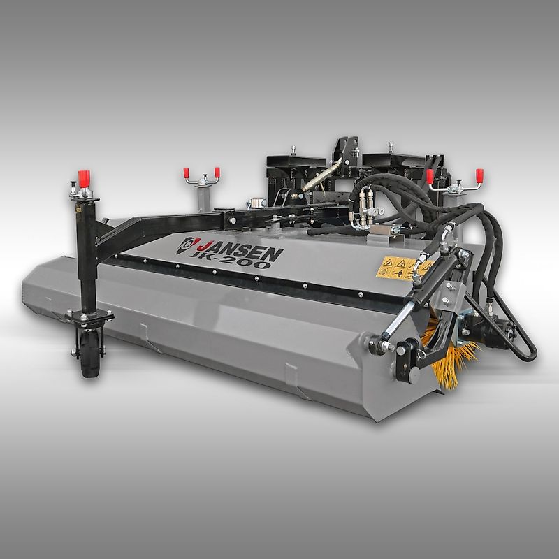 Jansen Traktor Kehrmaschine Jansen JK-200, Euroaufnahme, KAT.1+2, Palettengabel