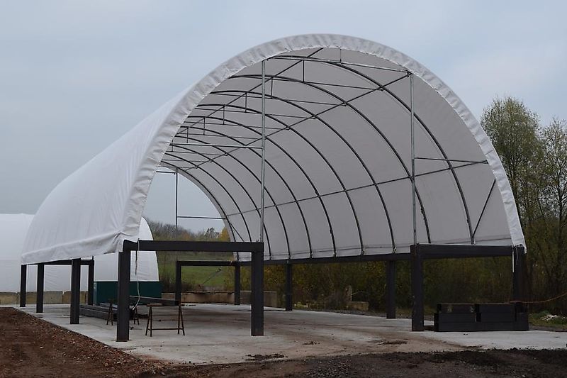 Rundbogenhalle Zelthalle 12x9x4,5m Landwirtschaft 750 PVC Statik