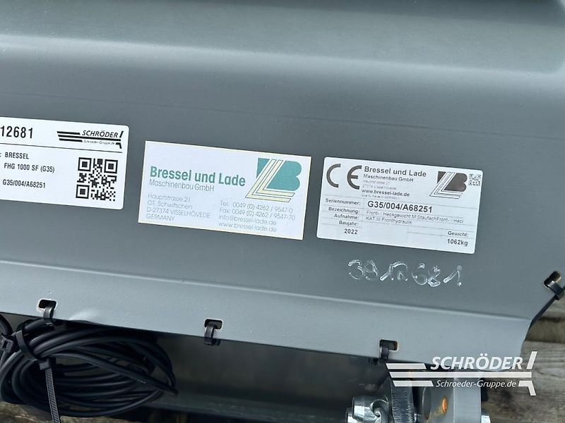 Bressel und Lade FRONTGEWICHT FHG 1000 SF (G35) | NEU
