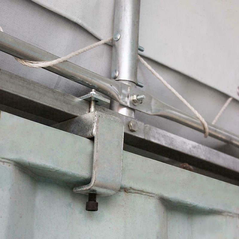 Toolport GmbH Container Überdachung 6x6m Zelthalle Lagerzelt Containerzelt