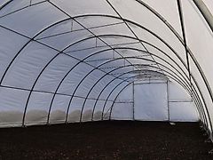 Leichtbauhalle Rundbogenhalle NEUWARE 26x9,15x4,5m STATIK 750PVC