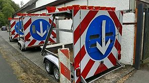 Nissen Absperrtafel Verkehrssicherungsanhänger Vz 616 615 horizon