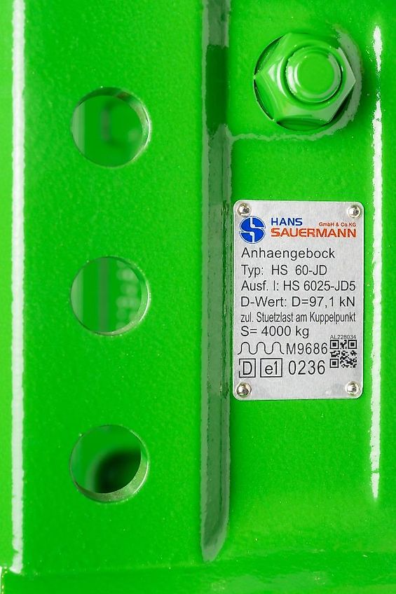 Sauermann Rama zaczepowa z kulą K80 komplet do JOHN DEERE szyna sanki