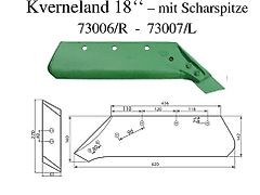 Kverneland Pflugschar mit Scharspitze