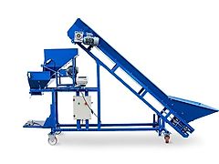ROLMET Absackwaage für Kartoffeln, Karotten, Zwiebeln  WE-1 / Wagopakowarka do pakowania warzyw /  Máquina de pesaje y envasado WE-1