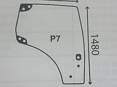 New Holland SZYBA DRZWI CASE NEW HOLLAND PRAWA 82027356